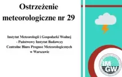 Zdjęcie do Ostrzeżenie meteorologiczne Nr 29
