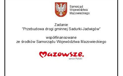 Zdjęcie do Przebudowa drogi gminnej Sadurki-Jadwig&oacute;w