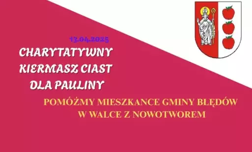 Zdjęcie do Charytatywny kiermasz ciast dla Pauliny