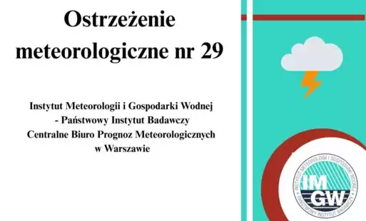 Zdjęcie do Ostrzeżenie meteorologiczne Nr 29