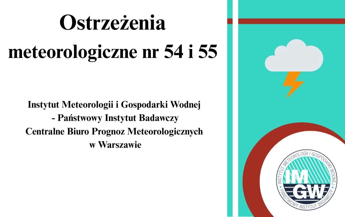 Zdjęcie do Ostrzeżenie meteorologiczne Nr 54 i 55